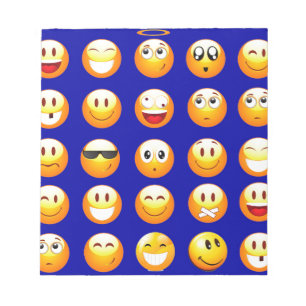 dunkelblaue Emojis Notizblock