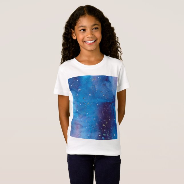 Dunkelblaue Galaxie T-Shirt (Vorne ganz)