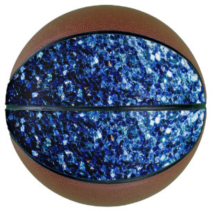 Dunkelblaue Imitate Glitzer Glitzern Basketball