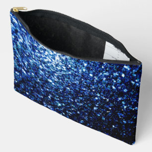 Dunkelblaue Imitate Glitzer Glitzern Zubehörtasche