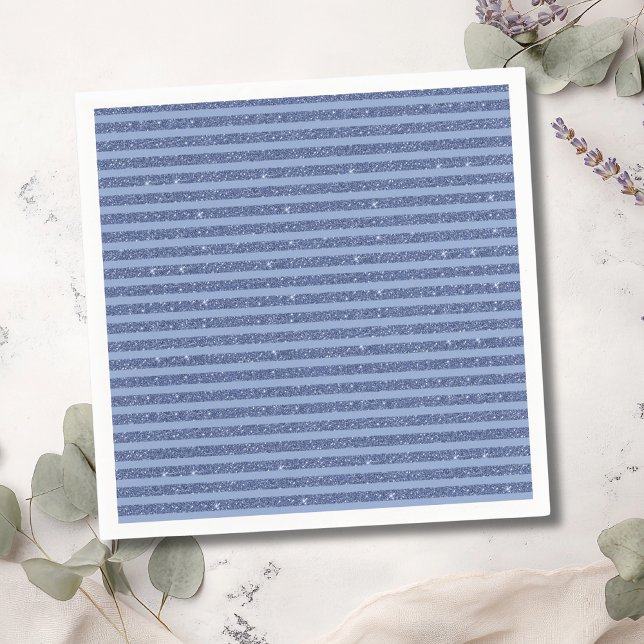 Dunkelblaue Indigo Glitter Style horizontale Strei Serviette (Von Creator hochgeladen)