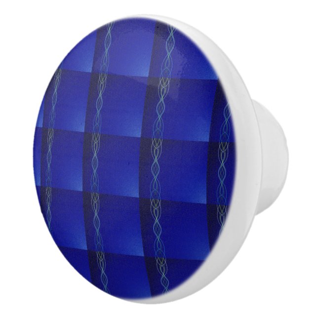 Dunkelblaue Lichter Keramikknauf (Rechts)
