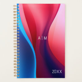 Dunkelblaue lila abstrakte Schule Planer