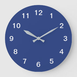 Dunkelblaue Minimalistische Acrylwand-Uhr Große Wanduhr
