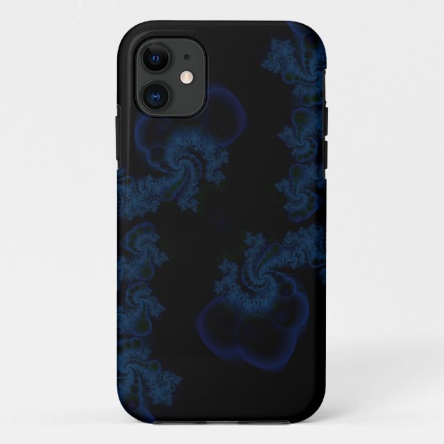 dunkelblaue Paisley-Telefonzelle Case-Mate iPhone Hülle (Rückseite)