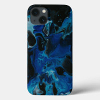 Dunkelblaue psychedelische Flüssigkeit