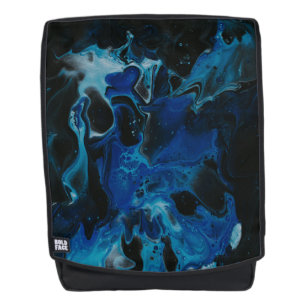 Dunkelblaue psychedelische Flüssigkeit Rucksack