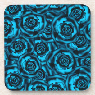 Dunkelblaue Rose Getränkeuntersetzer