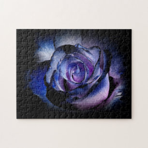 Dunkelblaue Rose Puzzle