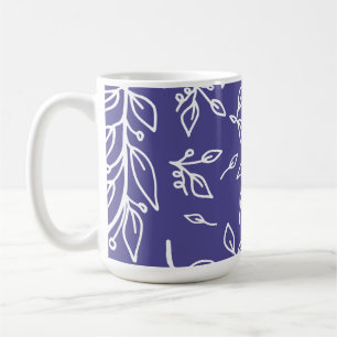 Dunkelblaue Schieferblüten Kaffeetasse