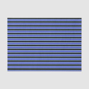 Dunkelblaue, schwarze und blaue Pastellstreifen Seidenpapier