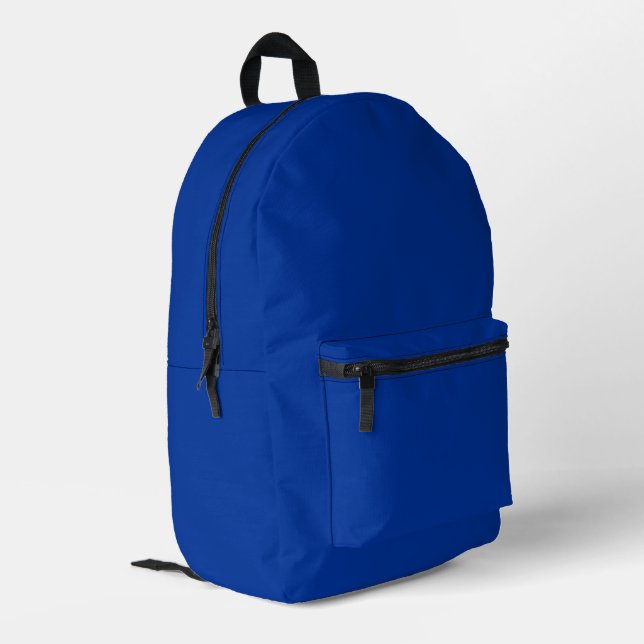 Dunkelblaue Solid-Farbe Bedruckter Rucksack (Rückseitige Ecke links)