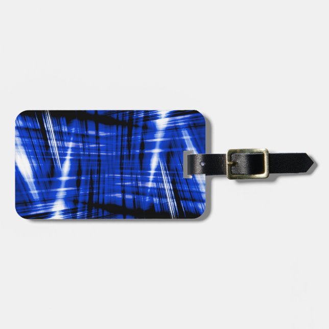 Dunkelblaue Streifen Gepäckanhänger (Vorderseite horizontal)