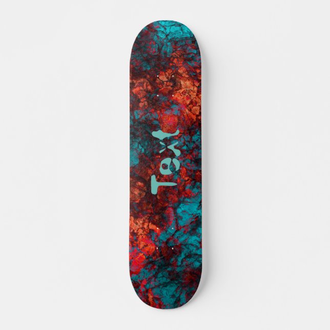 Dunkelblaue Textur aus Wildledergranit Skateboard (Vorne)