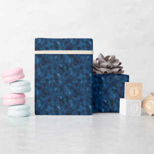 Dunkelblaue Wasserfarbe Abstrakt Geschenkpapier