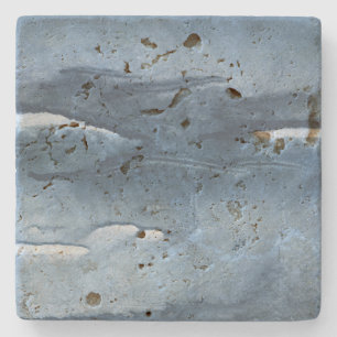 Dunkelblaue Wasserfarbe Steinuntersetzer