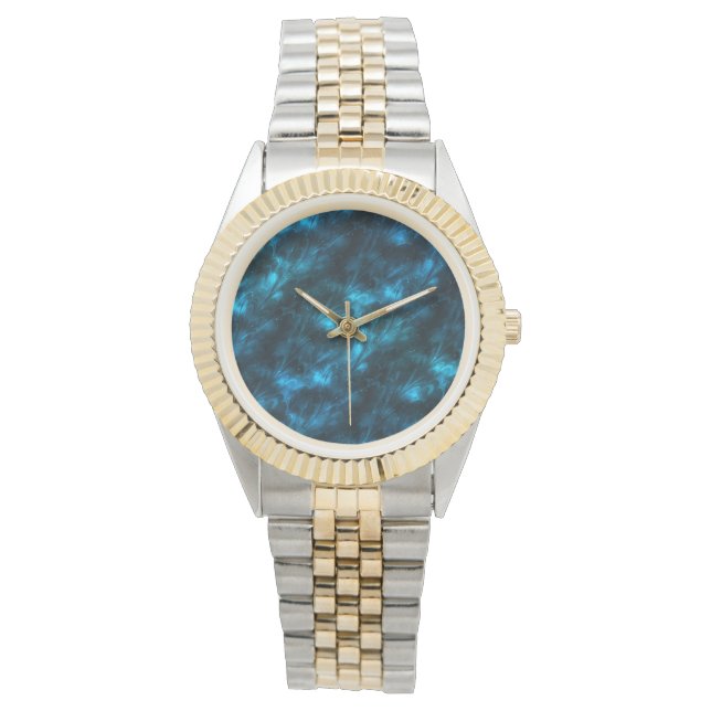 Dunkelblaue Wellen Armbanduhr (Vorderseite)