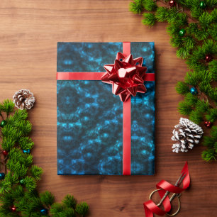 Dunkelblaue Wellen Geschenkpapier