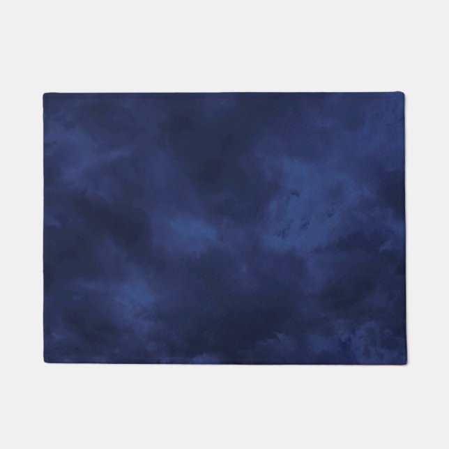 Dunkelblaue Wolken Fußmatte (Vorderseite)