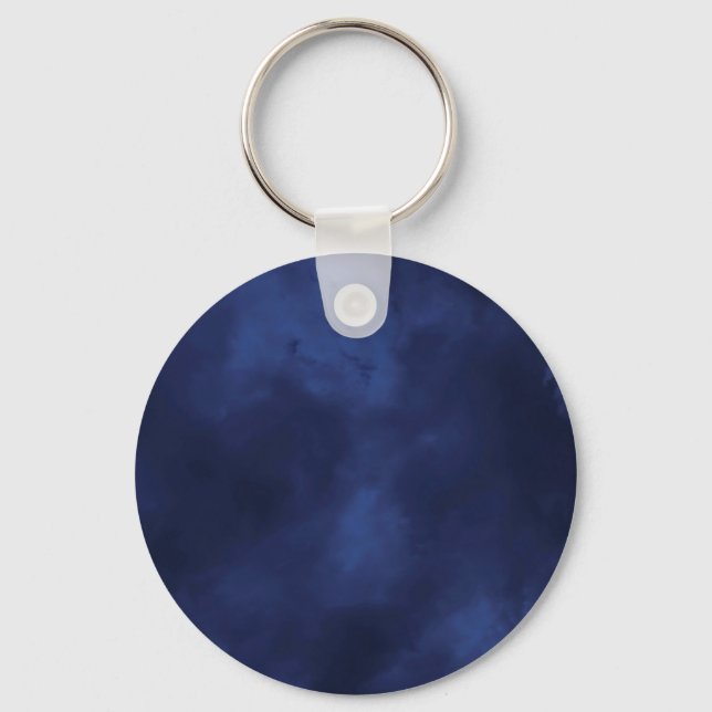 Dunkelblaue Wolken Schlüsselanhänger (Vorderseite)