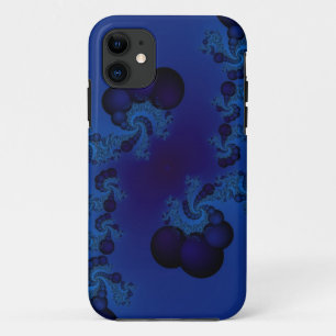 dunkelblauer Blasen-Fraktal iphone Fall Case-Mate iPhone Hülle