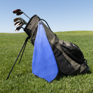 Dunkelblauer geometrischer Mesh-Verlaufs Pattern Golfhandtuch
