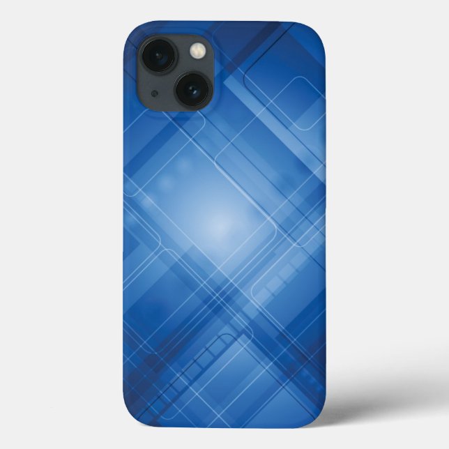 Dunkelblauer Hi-Tech-Hintergrund Case-Mate iPhone Hülle (Rückseite)