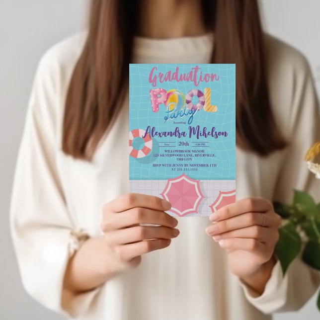 Dunkelblauer Hintergrund der Party-Graduierungspar Einladung (Von Creator hochgeladen)