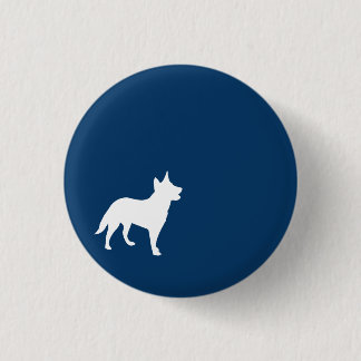 Dunkelblauer Hundeknopf Button
