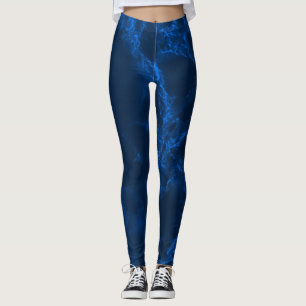 Dunkelblauer Marmor Leggings
