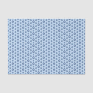 Dunkelblauer Prärie Inspiriert Modernes Calico Seidenpapier