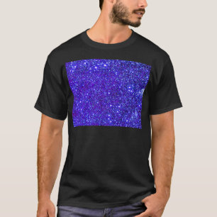 Dunkelblauer Schein-Glitzer-Nachthimmel Starfield T-Shirt