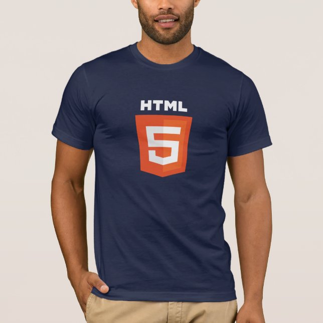 Dunkelblauer T - Shirt HTML5 (Vorderseite)