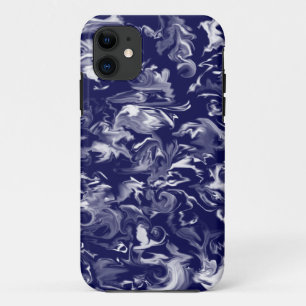 Dunkelblauer u. weißer Mischfarbtelefonkasten Case-Mate iPhone Hülle