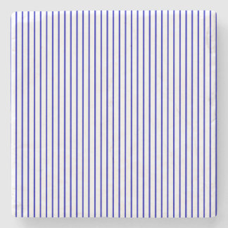 Dunkelblauer weißer Nadelstreifen Steinuntersetzer