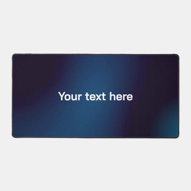 Dunkelblaues Abstraktes Muster | Füge Text hinzu Schreibtischunterlage (Vorderseite)