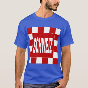Dunkelblaues, basisches T-Shirt SCHWEIZ