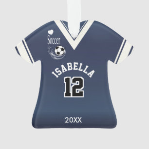 Dunkelblaues Fußball-Shirt Ornament