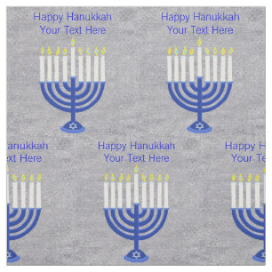 Dunkelblaues Menorah Imitat-silbernes Handwerk Stoff