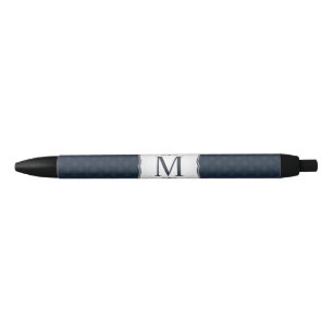 Dunkelblaues Muster - das Monogramm der noblen Kugelschreiber