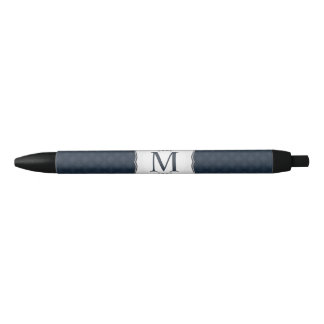 Dunkelblaues Muster - das Monogramm der noblen Kugelschreiber