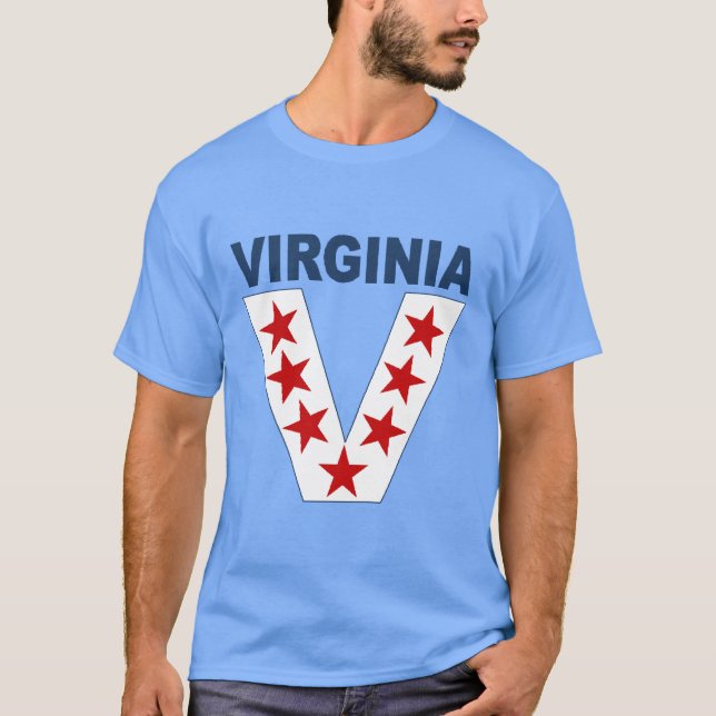 Dunkelblaues T-Shirt Caroline VIRGINIA VICTORY (Vorderseite)
