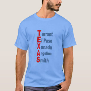 Dunkelblaues T-Shirt Mann TOURISMUS TEXAS