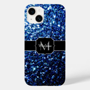 Dunkelblaues tiefes glänzendes falsches Glitter Fu Case-Mate iPhone Hülle
