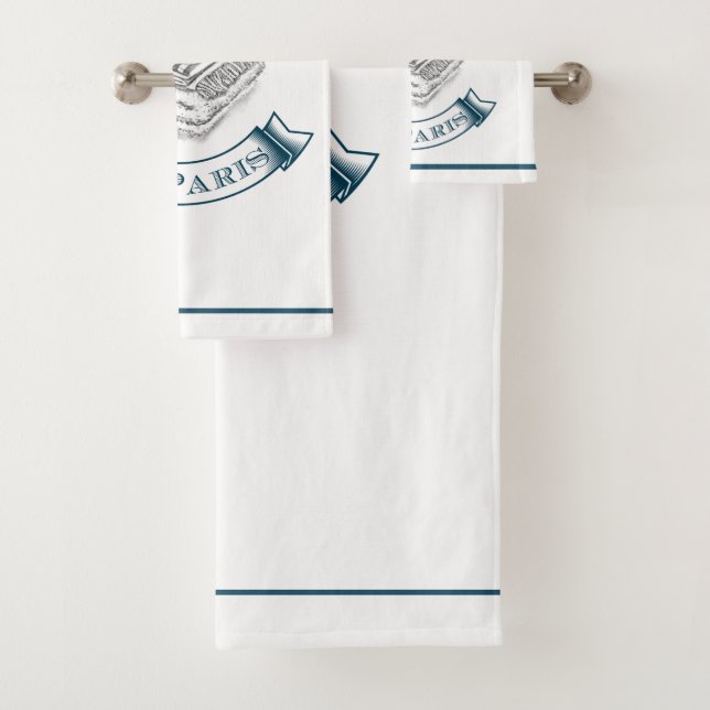 Dunkelblaues Tuch-Set Le Bain Du Paris Badhandtuch Set (Insitu)