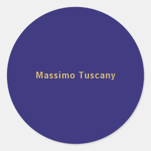 Dunkelblaues und goldenes, professionelles, trendi runder aufkleber