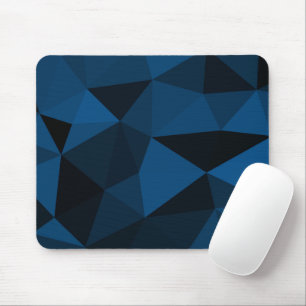Dunkelblaues und schwarzes geometrisches Maschenmu Mousepad