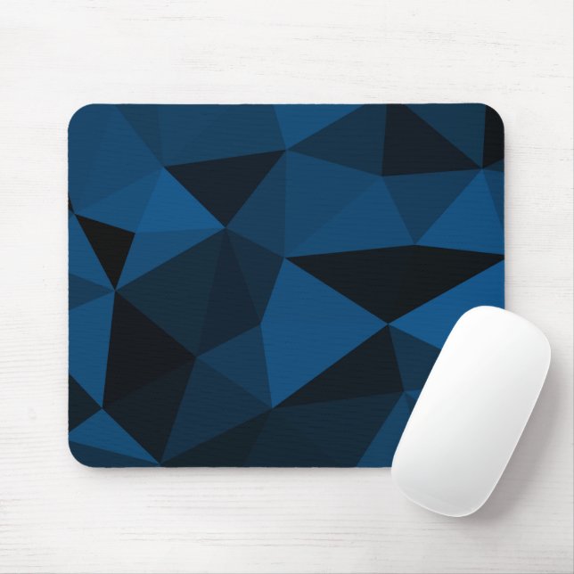 Dunkelblaues und schwarzes geometrisches Maschenmu Mousepad (Mit Mouse)