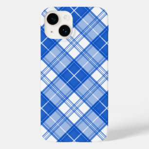 Dunkelblaues weißes Tartan Muster yxm0uat9 diagona Case-Mate iPhone 14 Hülle