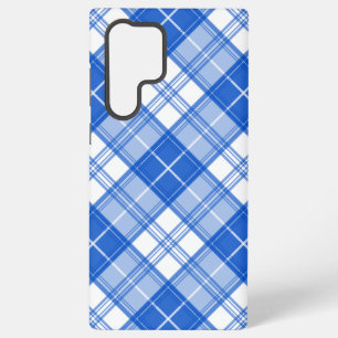 Dunkelblaues weißes Tartan Muster yxm0uat9 diagona Samsung Galaxy Hülle